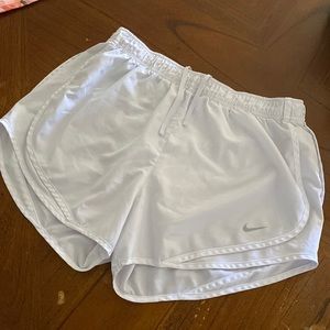 White Nike shorts women